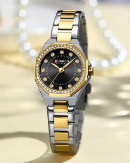 Montre pour Femme Curren 9100 Argent Fond Noir