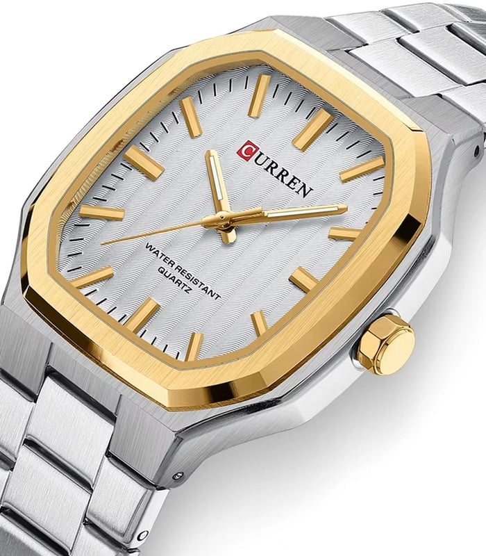 Montre pour Homme Curren 8458 Argent Doré – Image 4