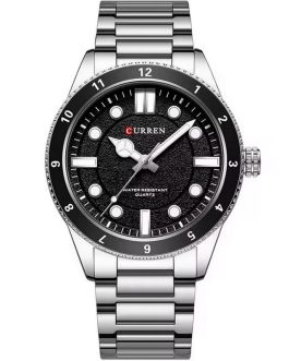 Montre pour Homme Curren 8450 Argent Fond Noir