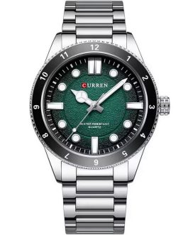 Montre pour Homme Curren 8450 Argent Fond Vert