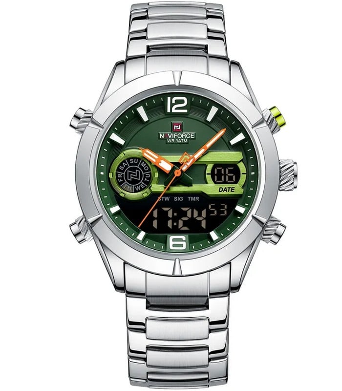 Montre pour Homme Naviforce NF9232 Argent Fond Vert