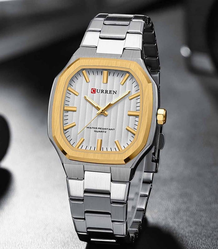 Montre pour Homme Curren 8458 Argent Doré – Image 2