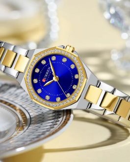 Montre pour Femme Curren 9100 Argent Fond Bleu