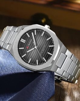 Montre pour Homme Curren 8456 Argent Fond Noir