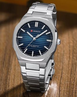 Montre pour Homme Curren 8456 Argent Fond Bleu