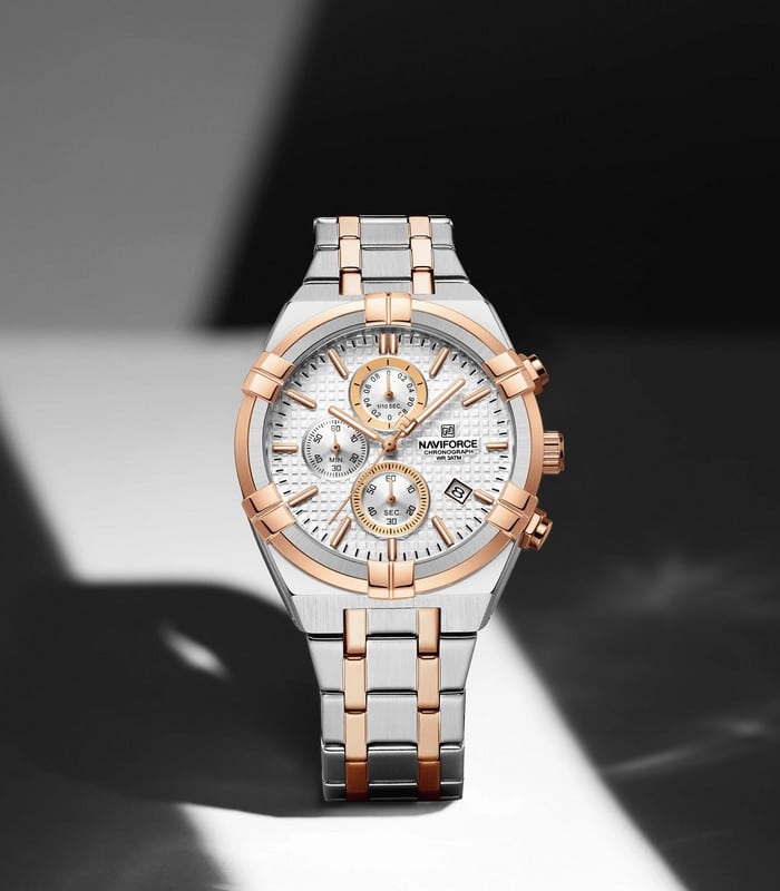 Montre pour Homme Naviforce NF8042 Argent Rosé – Image 3