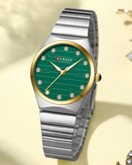 Montre pour Femme Curren 9110 Argent Fond Vert