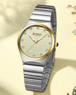 Montre pour Femme Curren 9110 Argent Fond Vert Pistache