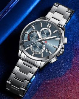 Montre pour Homme Curren 8475 Argent Fond Bleu