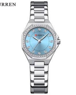 Montre pour Femme Curren 9100 Argent Fond Bleu Ciel