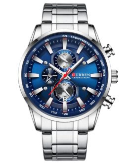 Montre pour Homme Curren 8351 Argent Fond Bleu