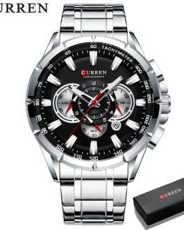 Montre pour Homme Curren 8363 Argent Fond Noir