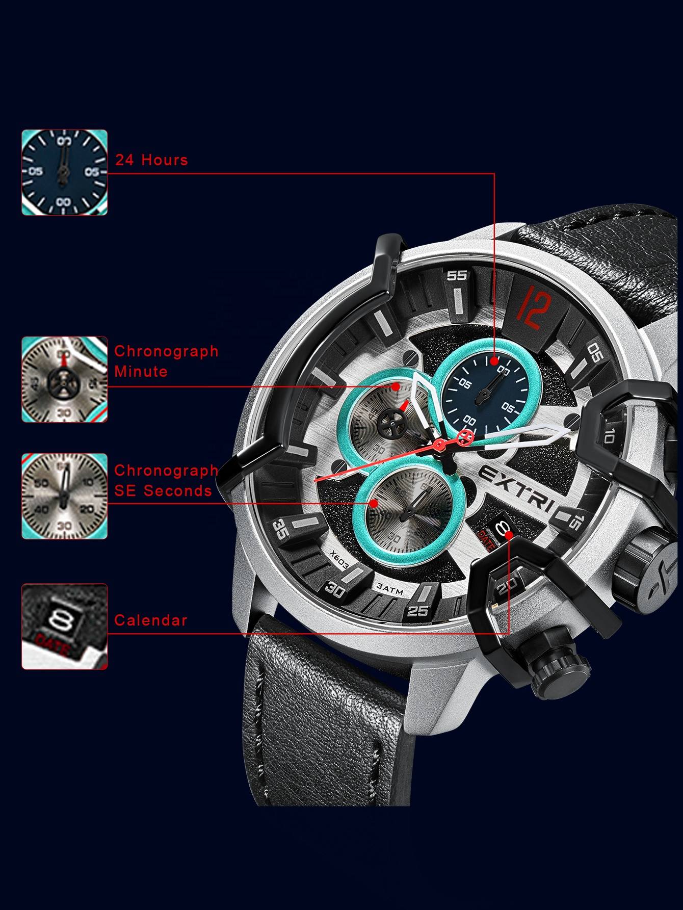 Montre pour Homme EXTRI 6034 Noir – Image 5