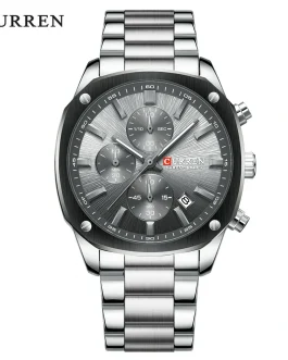 Montre pour Homme Curren 8490 Argent Fond Gris
