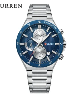 Montre pour Homme Curren 8481 Argent Fond Bleu