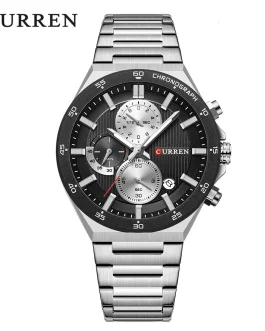 Montre pour Homme Curren 8481 Argent Fond Noir