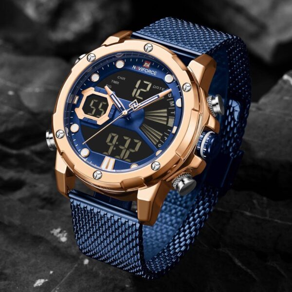 Montre pour Homme Naviforce NF9172 Bleu Doré – Image 2