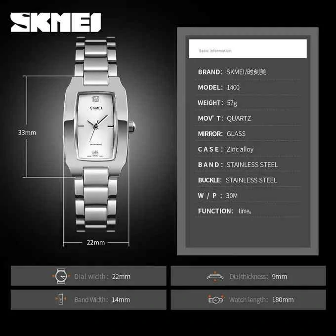 Montre pour Femme SKMEI 1400 Argent – Image 5