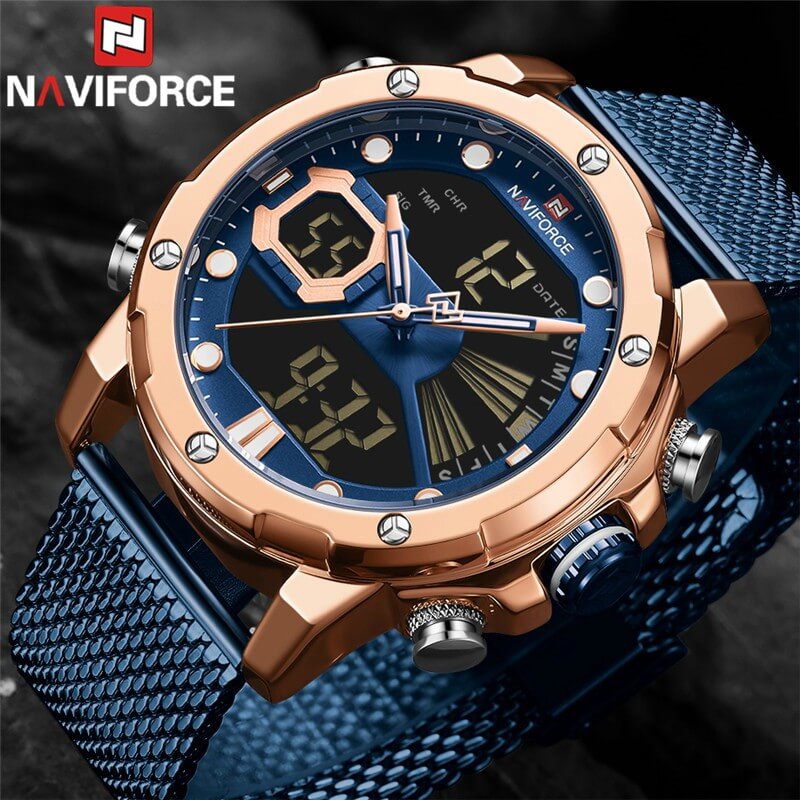 Montre pour Homme Naviforce NF9172 Bleu Doré – Image 3