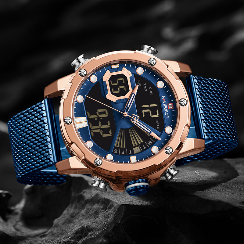Montre pour Homme Naviforce NF9172 Bleu Doré – Image 4