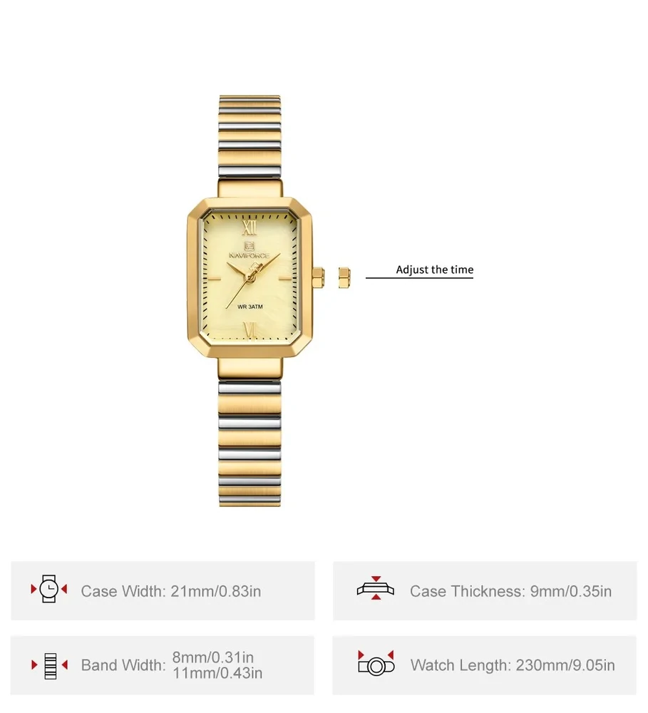 Montre pour Femme Naviforce NF5050 Doré fond Doré – Image 8