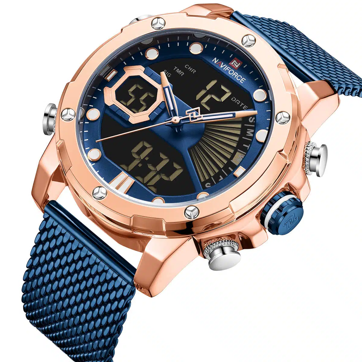 Montre pour Homme Naviforce NF9172 Bleu Doré – Image 5