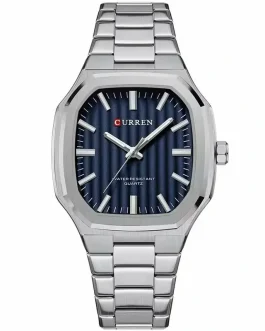 Montre pour Homme Curren 8458 Argent Fond Bleu