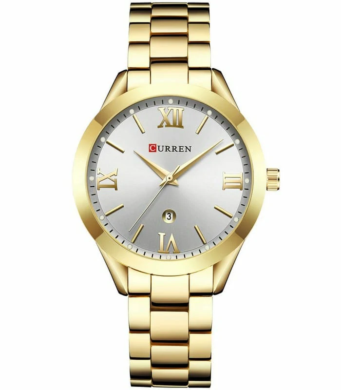 Montre pour Femme Curren 9007 Doré Fond Blanc