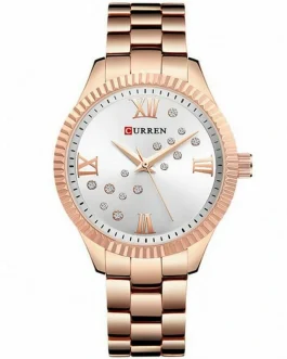 Montre pour Femme Curren 9009 Rosé Fond Blanc