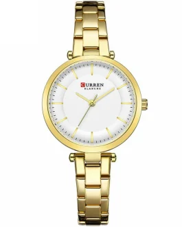 Montre pour Femme Curren 9054 Doré Fond Blanc