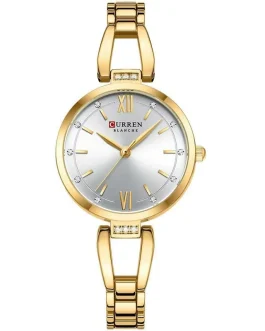 Montre pour Femme Curren 9092 Doré Fond Blanc