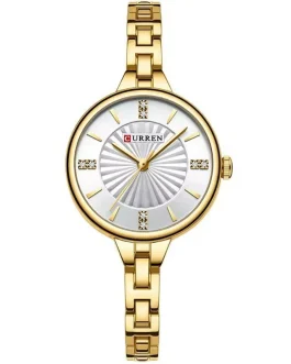 Montre pour Femme Curren 9097 Doré Fond Blanc