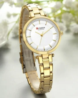 Montre pour Femme Curren 9054 Doré Fond Blanc