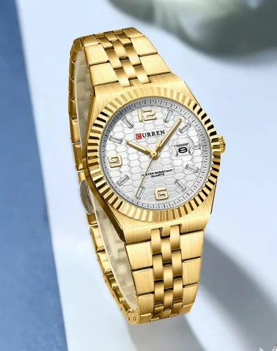 Montre pour Femme Curren 8498L Doré Fond Blanc – Image 2