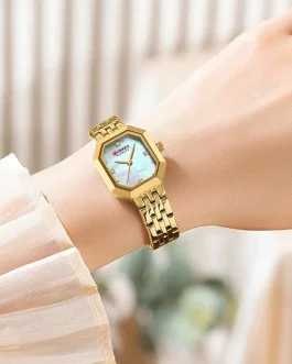 Montre pour Femme Curren 9108 Doré Fond Blanc