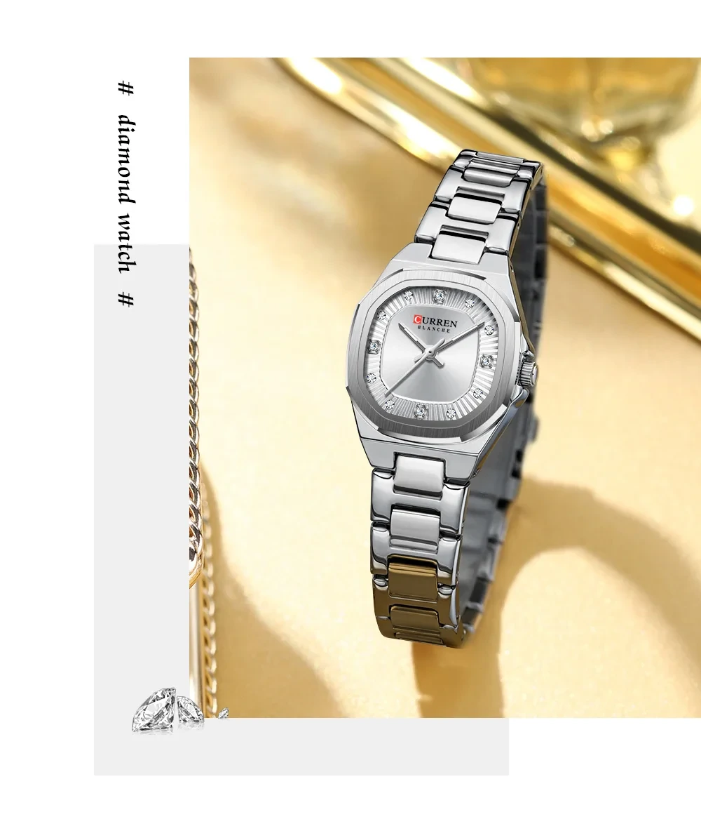 Montre pour Femme Curren 9104 Argent – Image 5