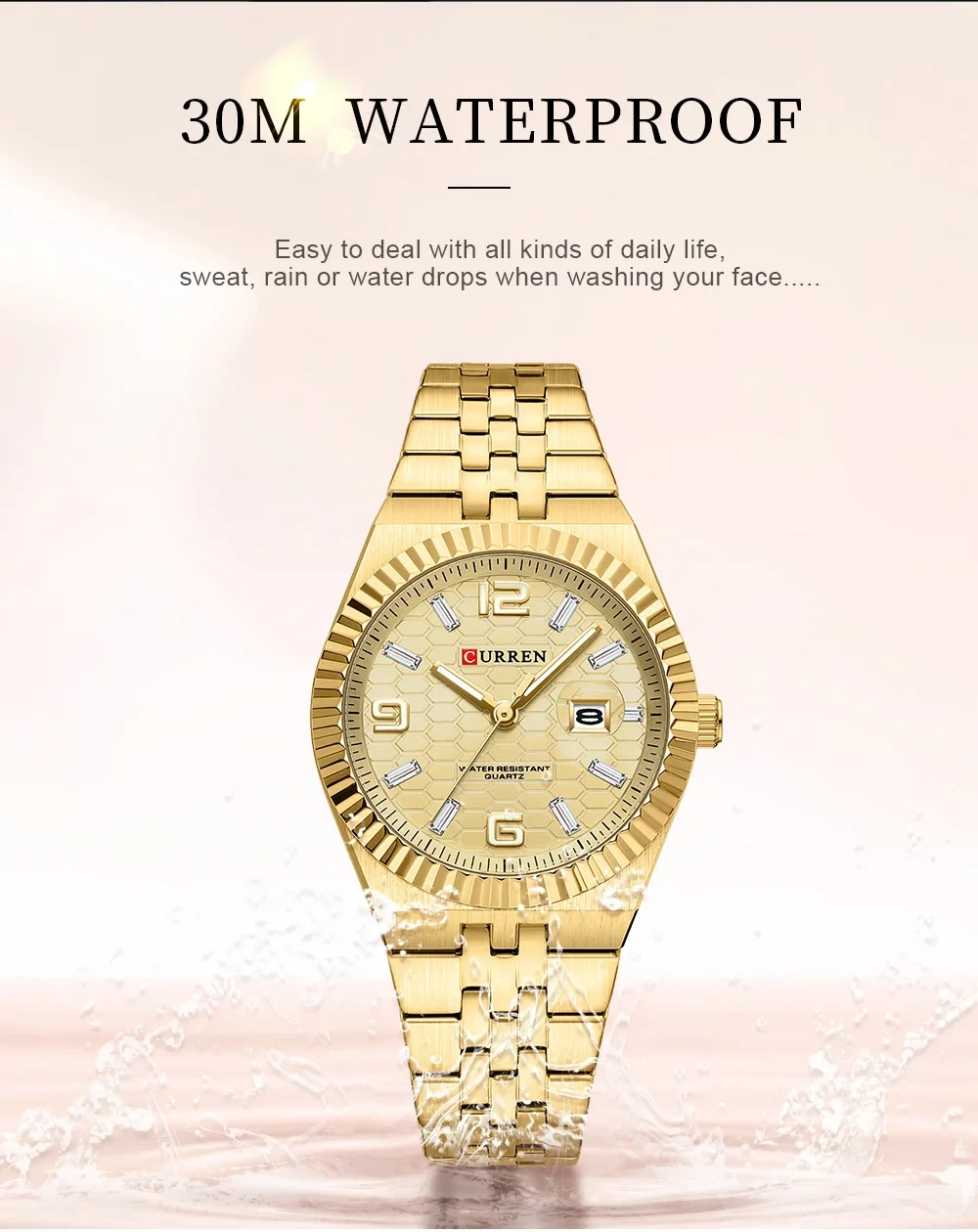 Montre pour Femme Curren 8498L Doré – Image 7