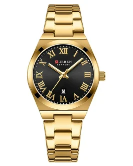 Montre pour Femme Curren 9095 Doré Fond Noir