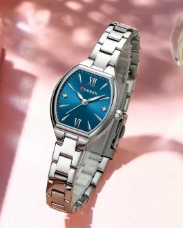 Montre pour Femme Curren 9112 Argent Fond Bleu